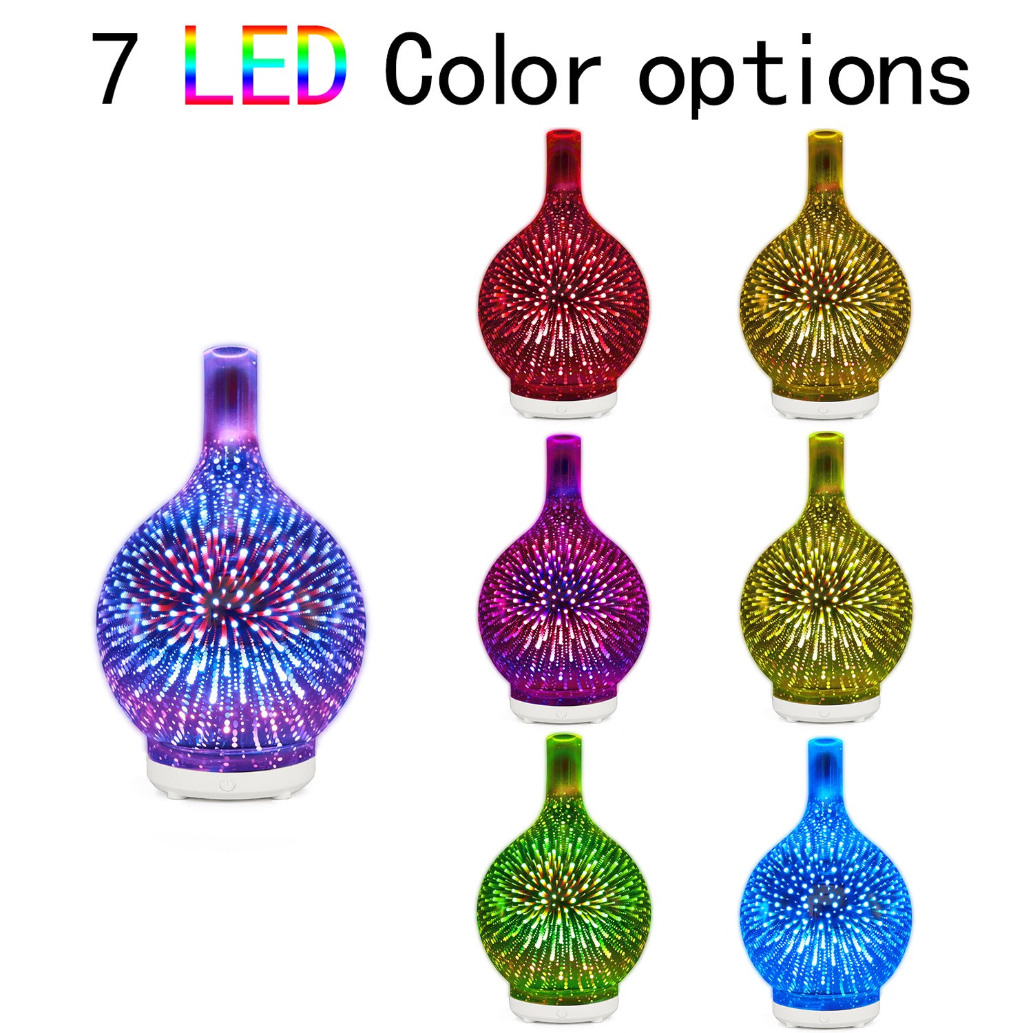 Glass Colorful Vase Humidifier