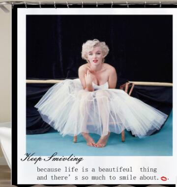 African American 3D Retro Style Print Waterproof Polyester Shower Curtain