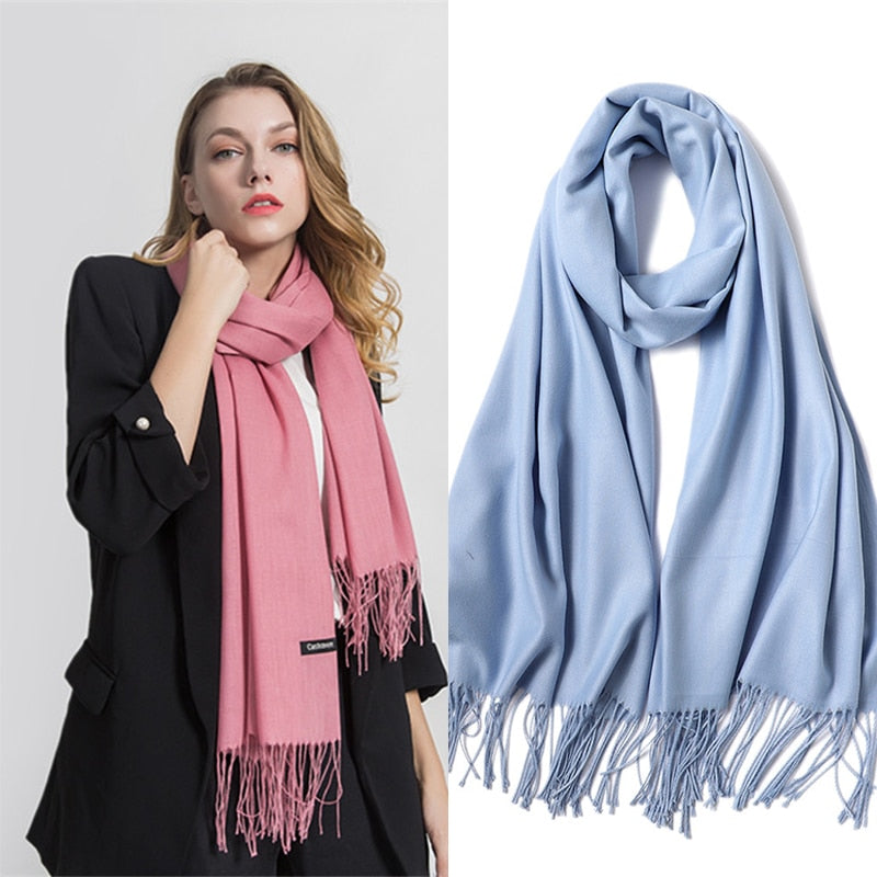 2023 Fashion Winter Women - Hijab Stoles Long Cashmere Pashmina Foulard