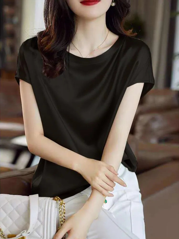 Silk Thin Short Sleeve Tees