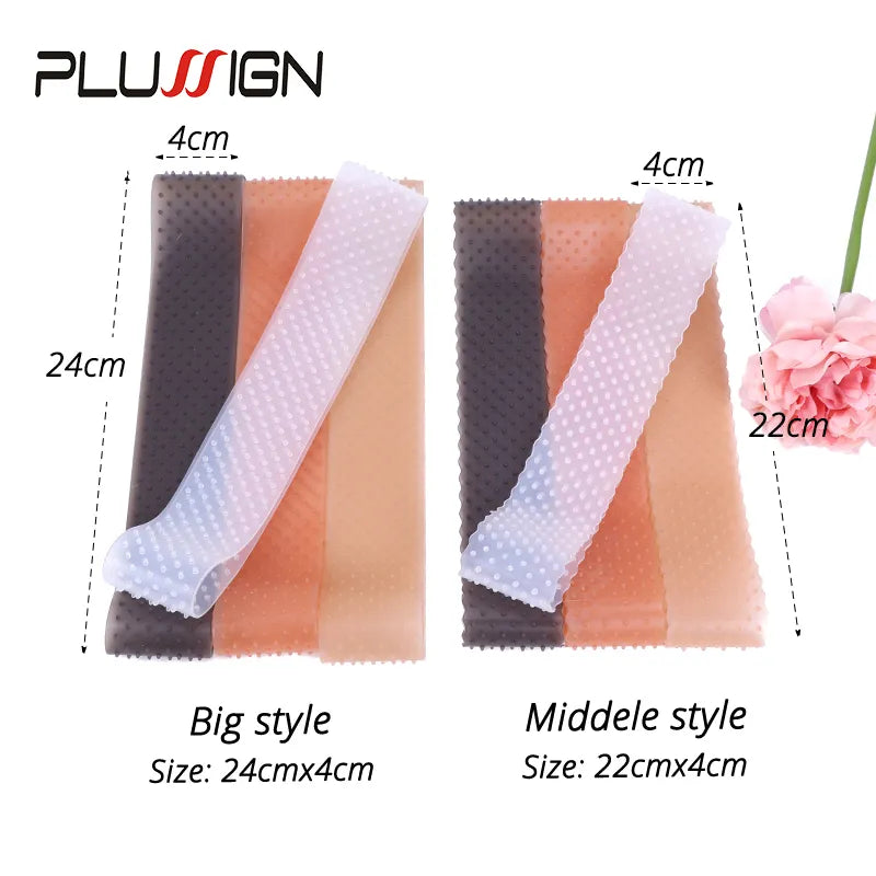 Silicon Wig Band Elastic Wig Grip Brown Transparent Black Headband For Fix Wigs