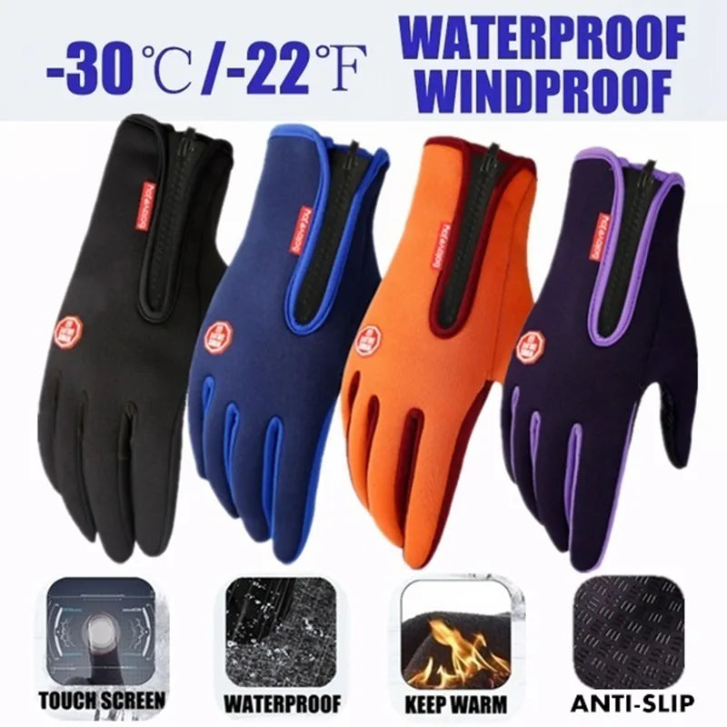 2023 Winter Gloves For Men Waterproof Snowboard Motorcycle Riding Driving