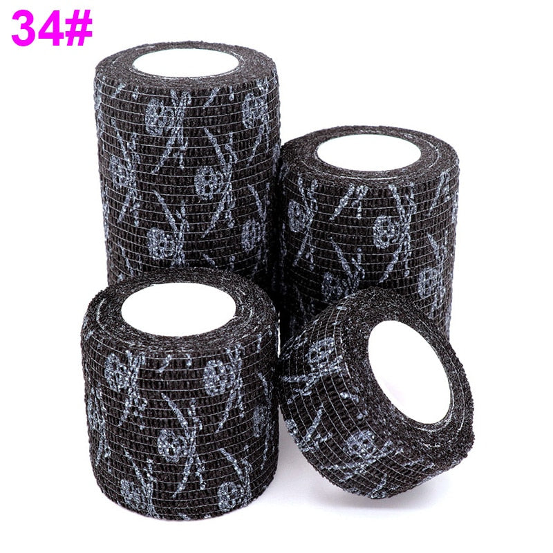 1 Pcs Printed Self Adhesive Elastic Bandage 4.8m Colorful Sports Wrap