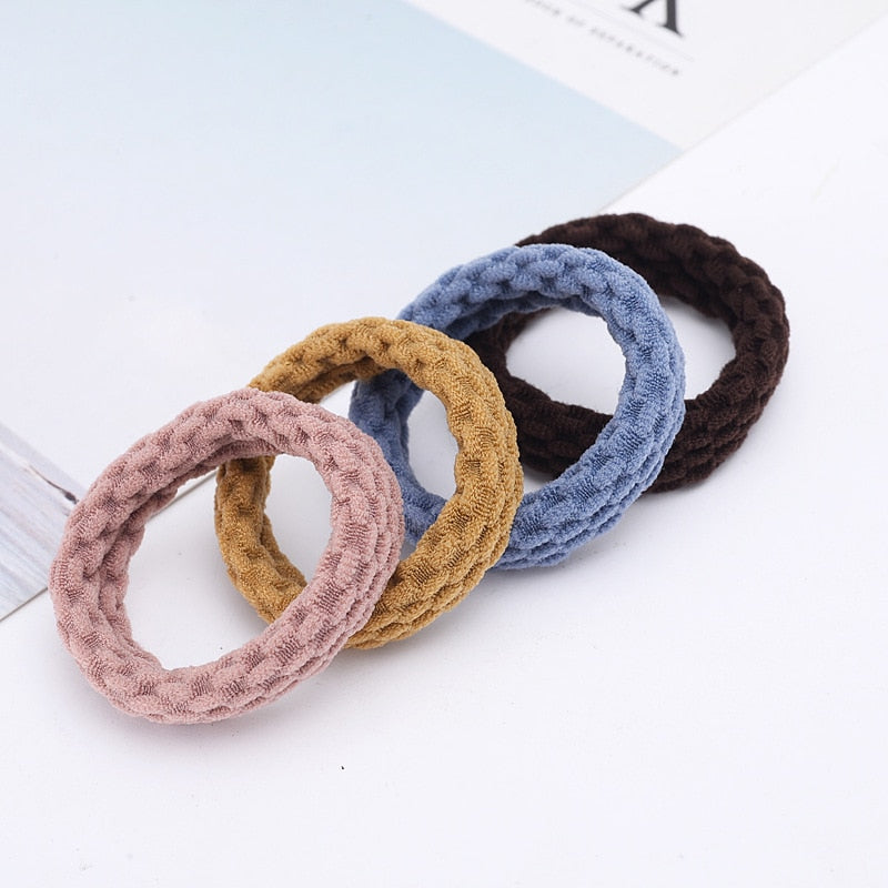 10PCS Women Girls Simple Basic Elastic Hair - Hair Accessories