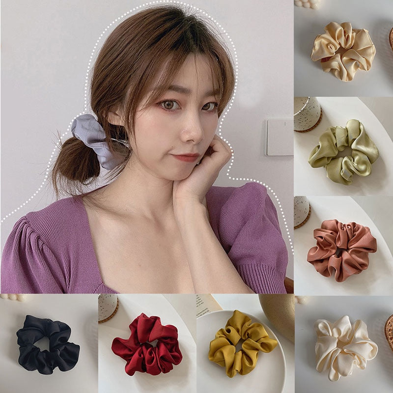 Women Silk Scrunchie Elastic