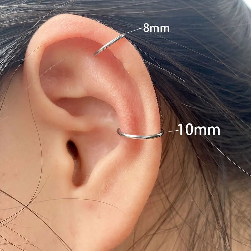 8/10mm Titanium Steel Lip Rings