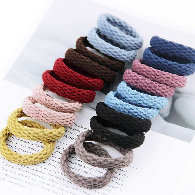 10PCS Women Girls Simple Basic Elastic Hair - Hair Accessories