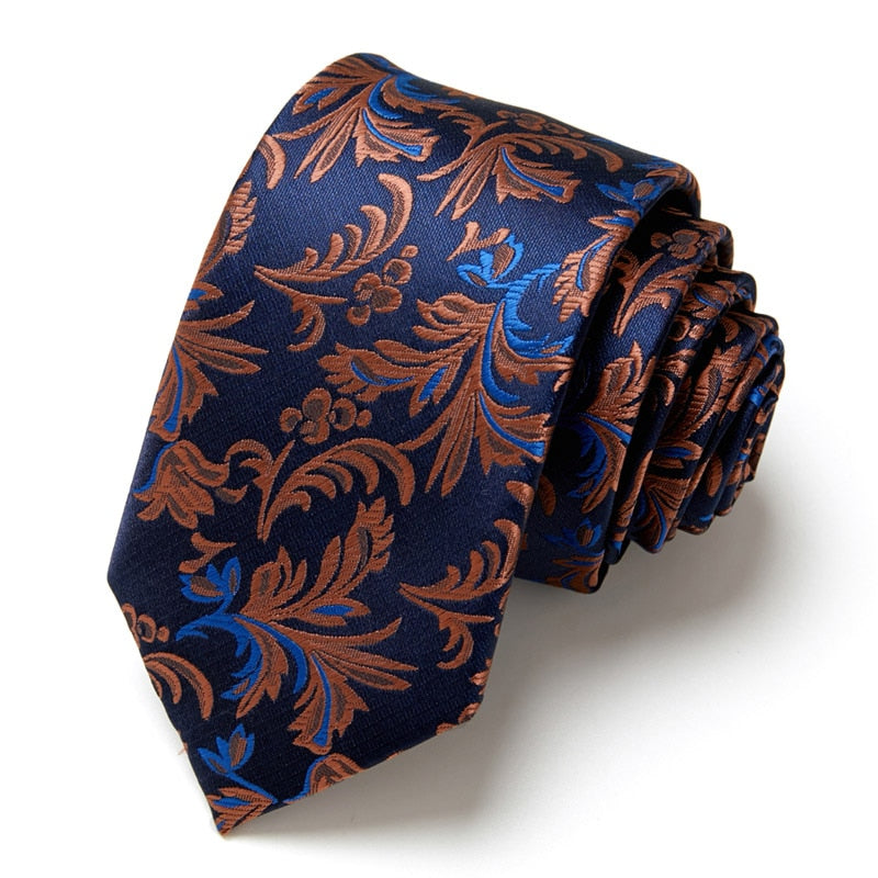 New Style Fashion Men's Tie 7.5cm Blue Necktie Green & Orange Silk For Men