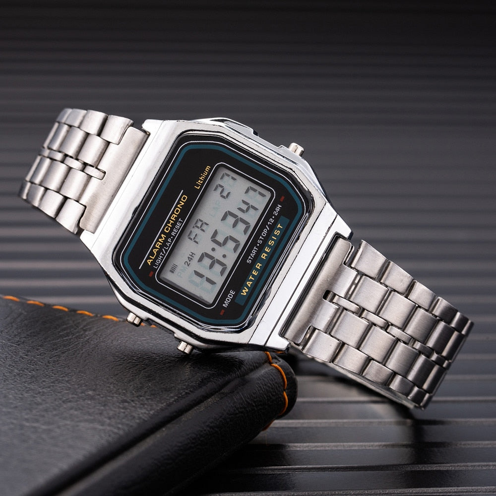 Fashion Digital Men's Watches Luxury Stainless