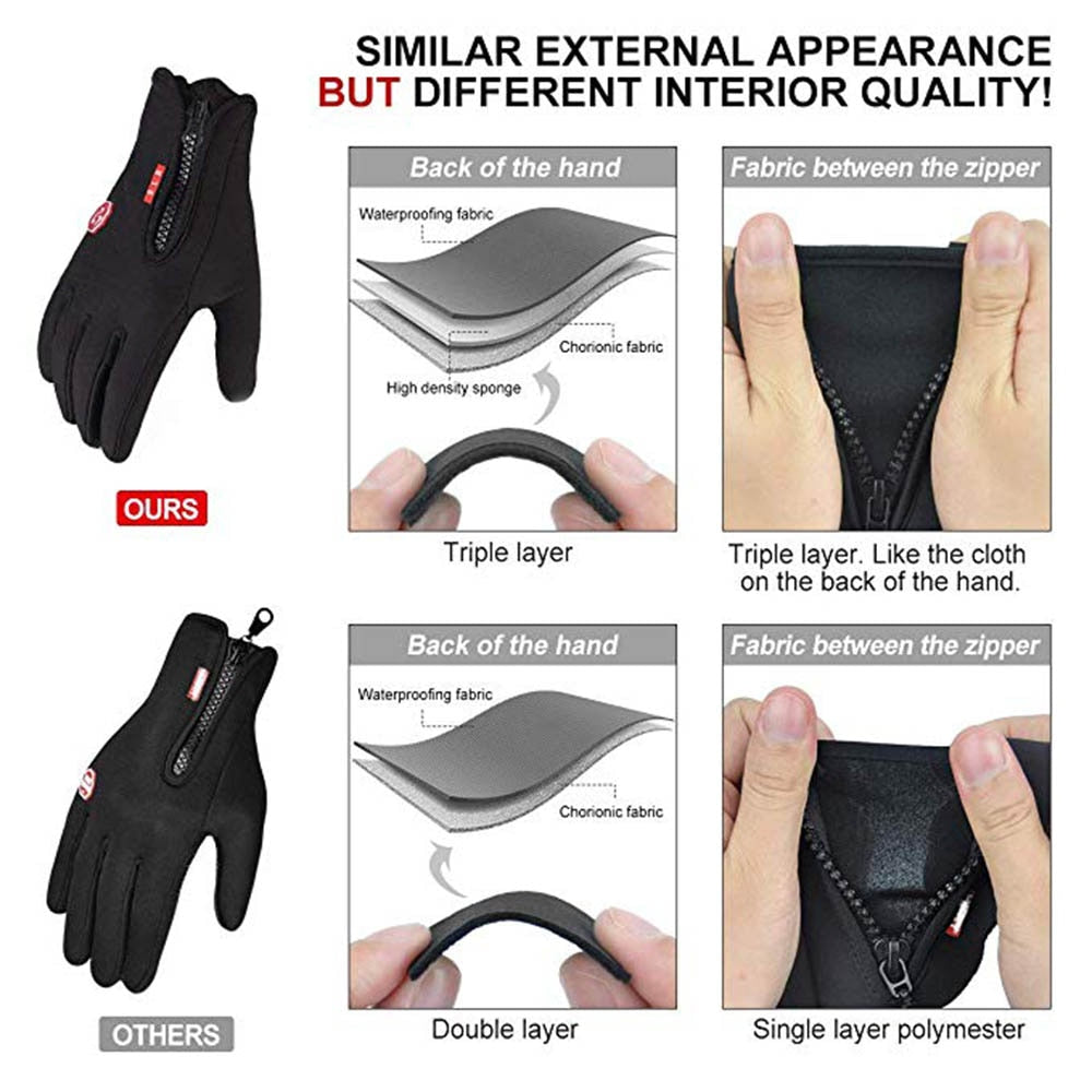 2023 Winter Gloves For Men Waterproof Snowboard Motorcycle Riding Driving