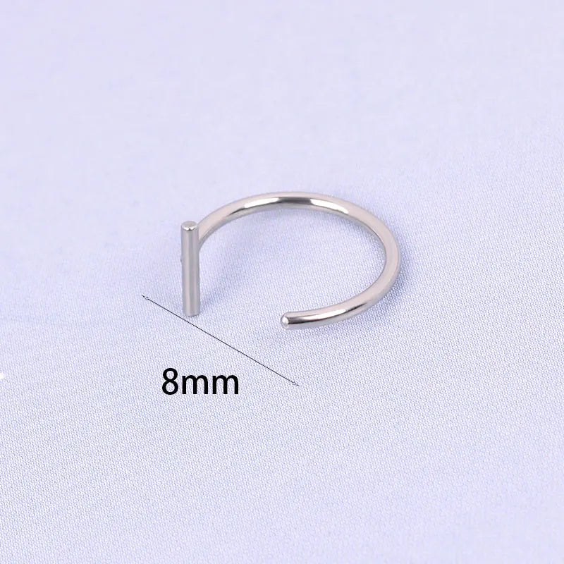 8/10mm Titanium Steel Lip Rings
