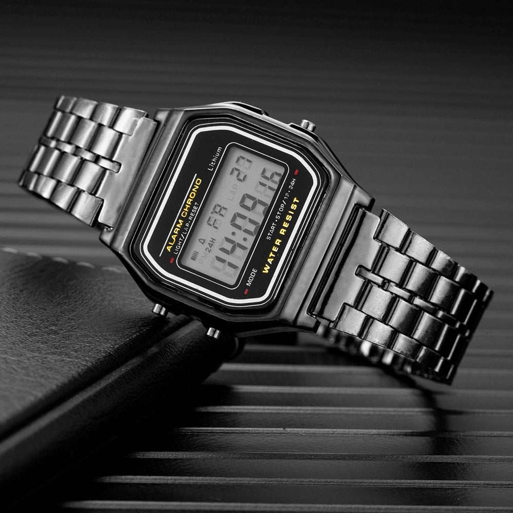 Fashion Digital Men's Watches Luxury Stainless