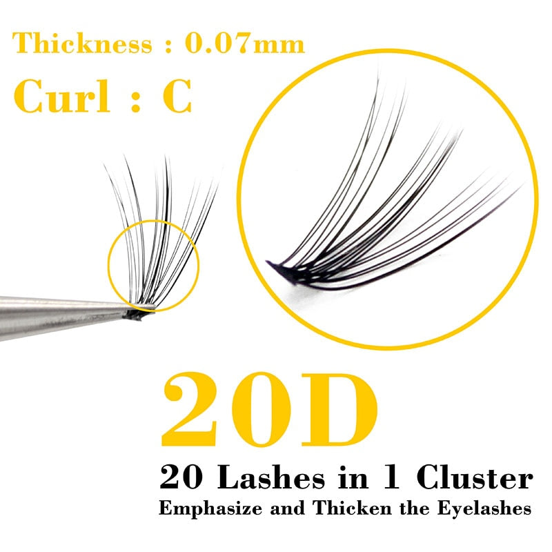 60 Bundles Mink Eyelash Extension Natural 3D