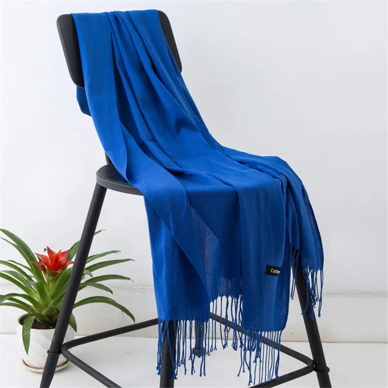 2023 Fashion Winter Women - Hijab Stoles Long Cashmere Pashmina Foulard
