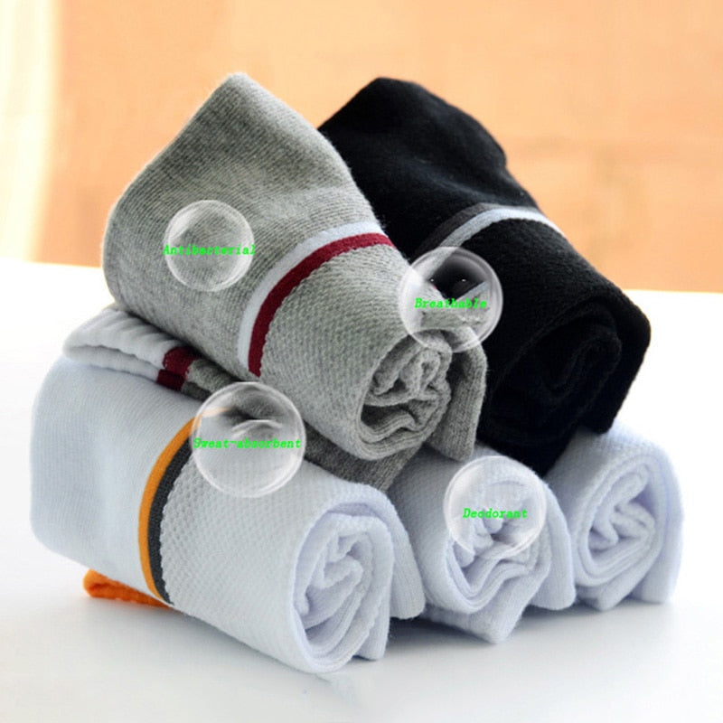 10 Pieces=5 Pairs/lot Men Socks Cotton Sports Socks Absorb