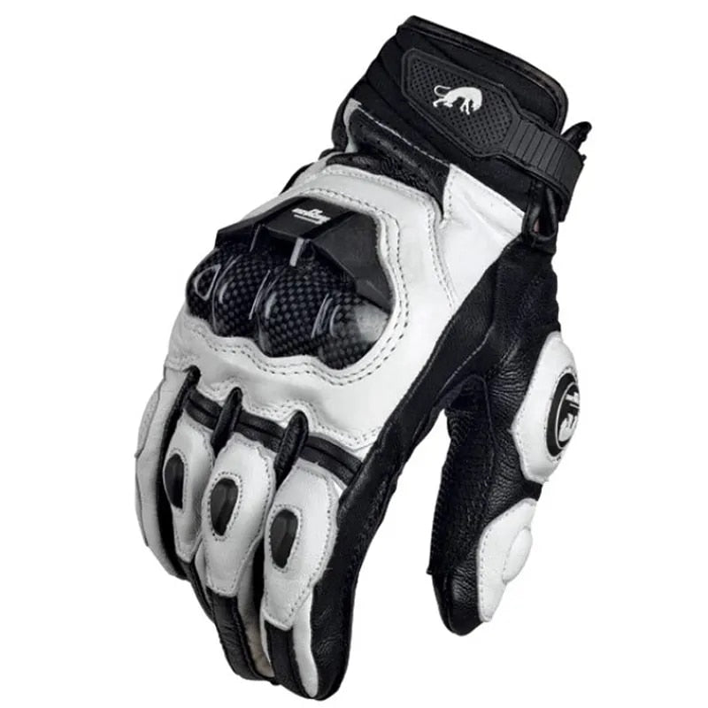 Motorcycle Gloves black Racing Genuine Leather