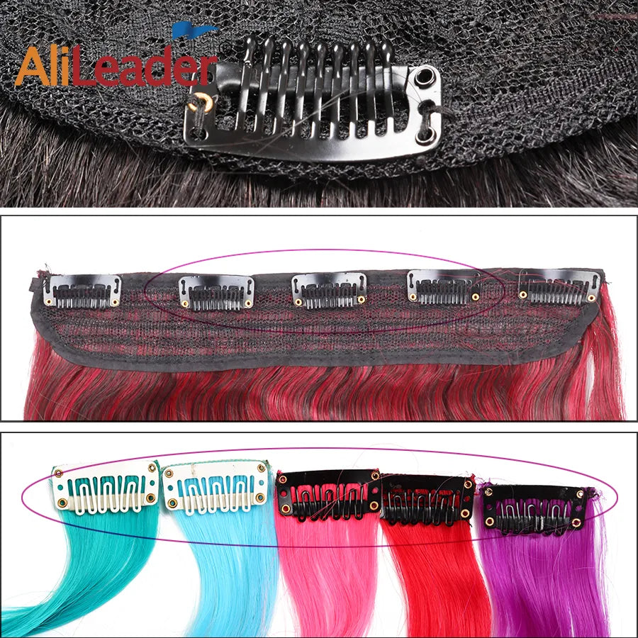 Alileader 20Pcs/Lot Clip In Hair Extension Wig Clips For Human Hair