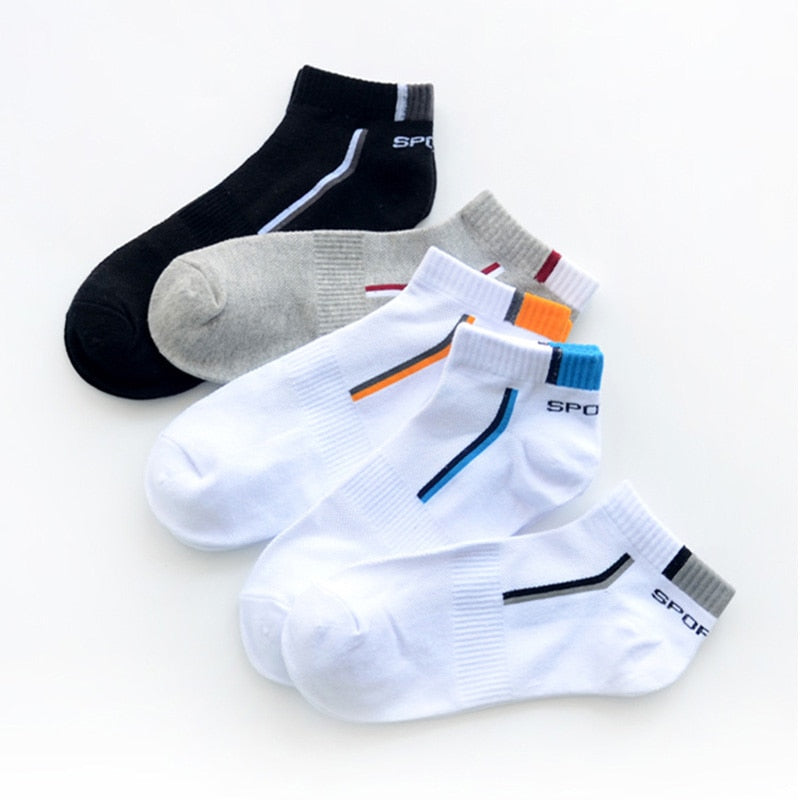 10 Pieces=5 Pairs/lot Men Socks Cotton Sports Socks Absorb