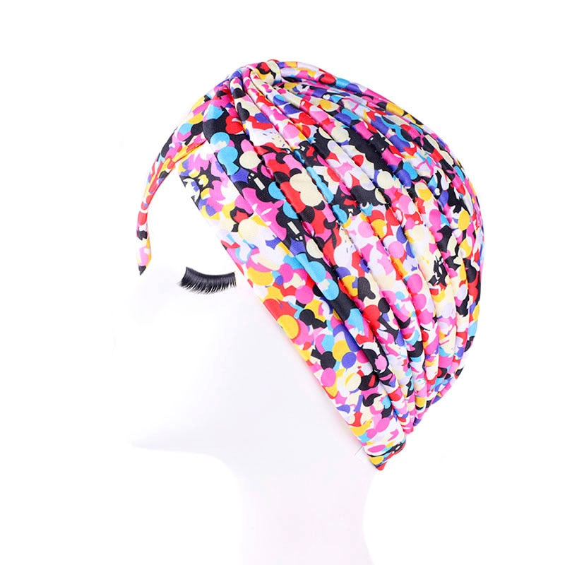 Women Print Flower Hat Beanie