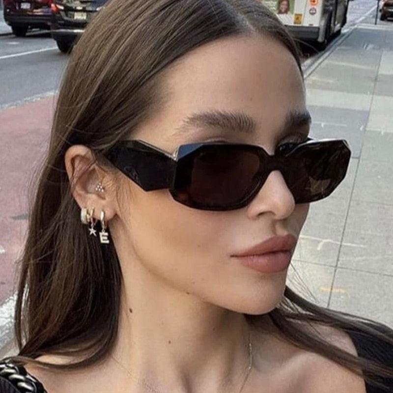 Fashion Square Sunglasses Woman Brand Designer