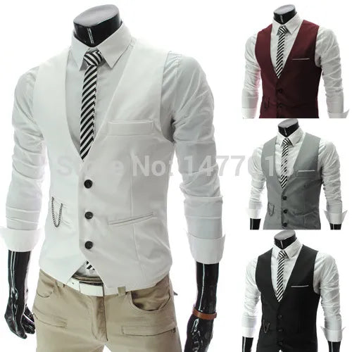 2023 New Arrival Dress Vests For Men Slim Fit Mens Suit Vest Male Waistcoat