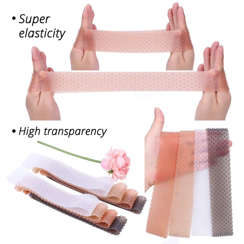 Silicon Wig Band Elastic Wig Grip Brown Transparent Black Headband For Fix Wigs