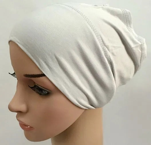 Soft modal inner Hijab Caps Muslim stretch Turban Bonnet