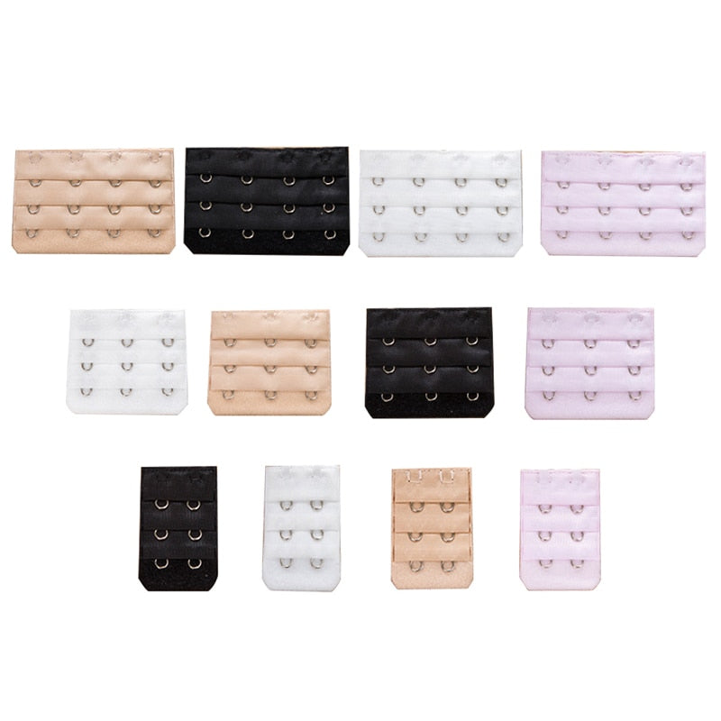 1/4PCS 2/3/4 Hooks Bra Extender Women Nylon Elastic