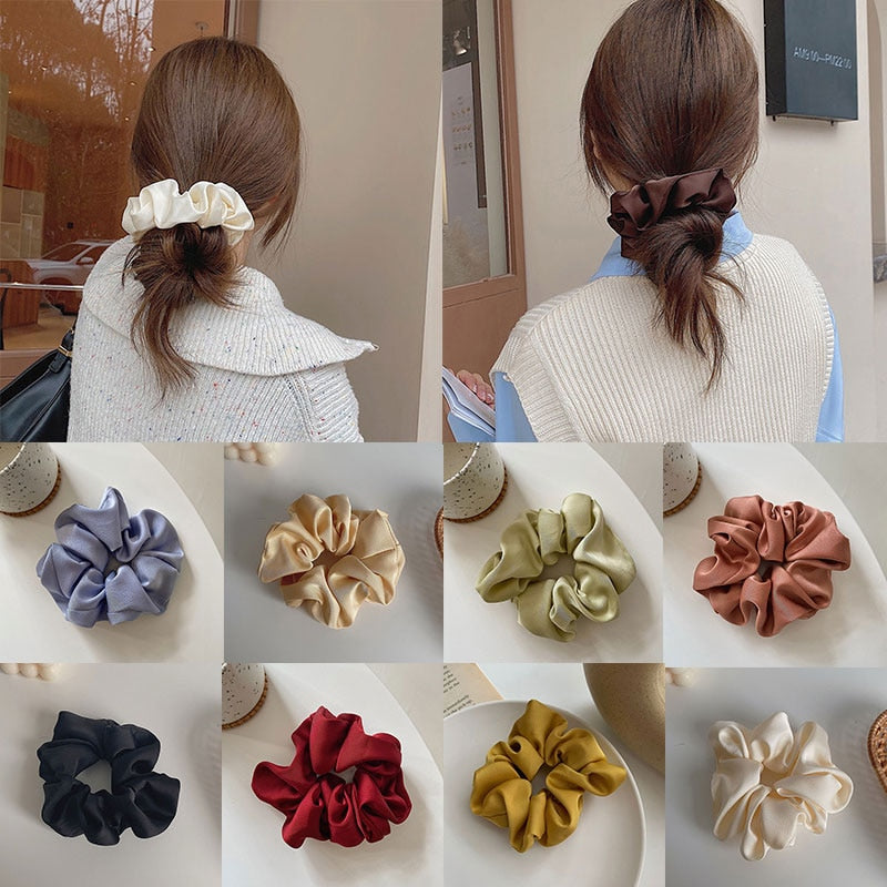 Women Silk Scrunchie Elastic
