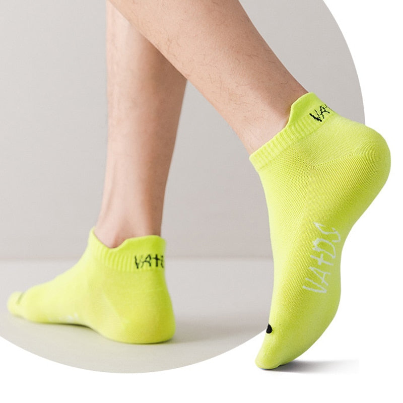 Bright Color Ankle No Show Socks Cotton Men