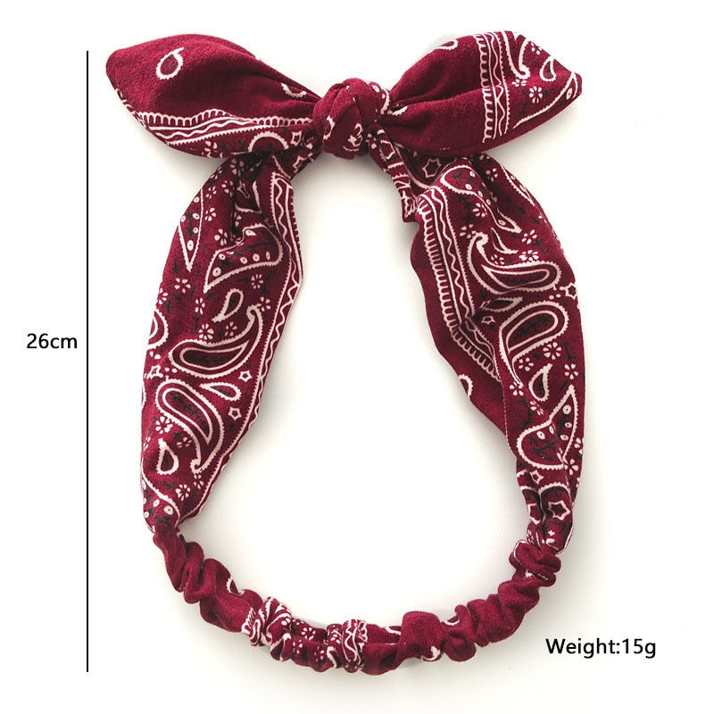 New Boho Women Soft Solid Print Headbands Vintage Cross Knot Elastic