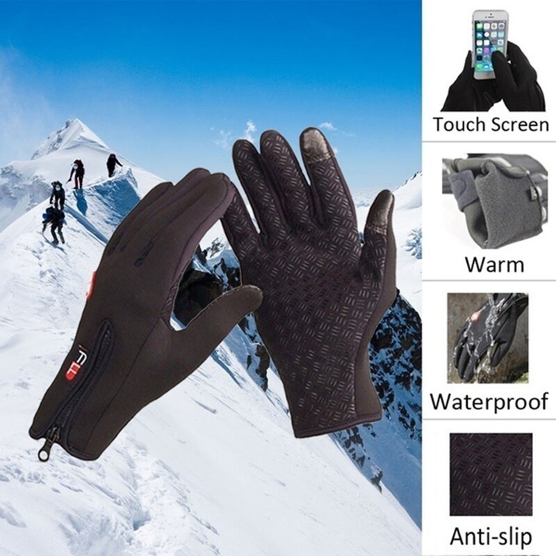 2023 Winter Gloves For Men Waterproof Snowboard Motorcycle Riding Driving