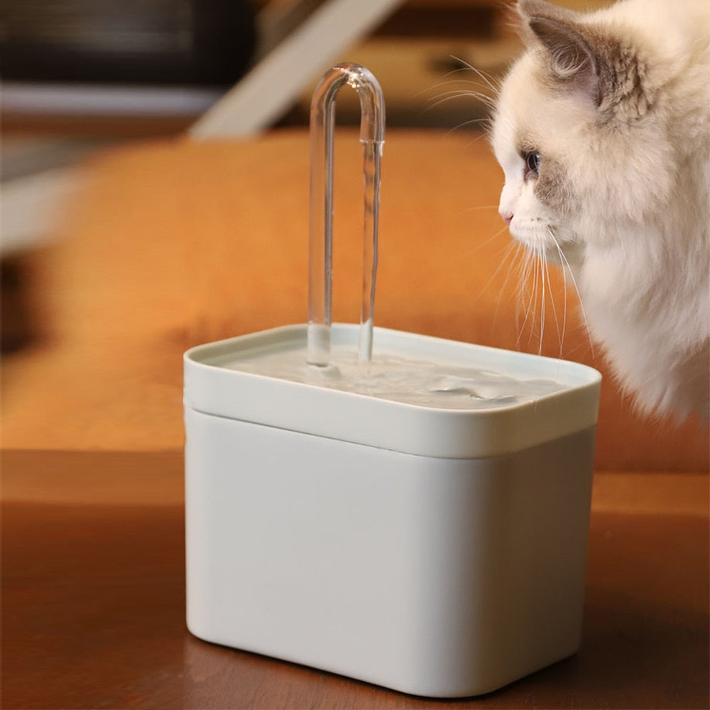 Cat Water Fountain Auto Filter USB Electric Mute Cat Drinker Bowl 1.5L Recirculate