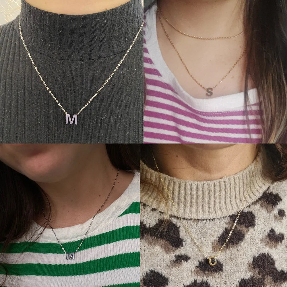 Minimalist Initial A-Z Letter Necklace