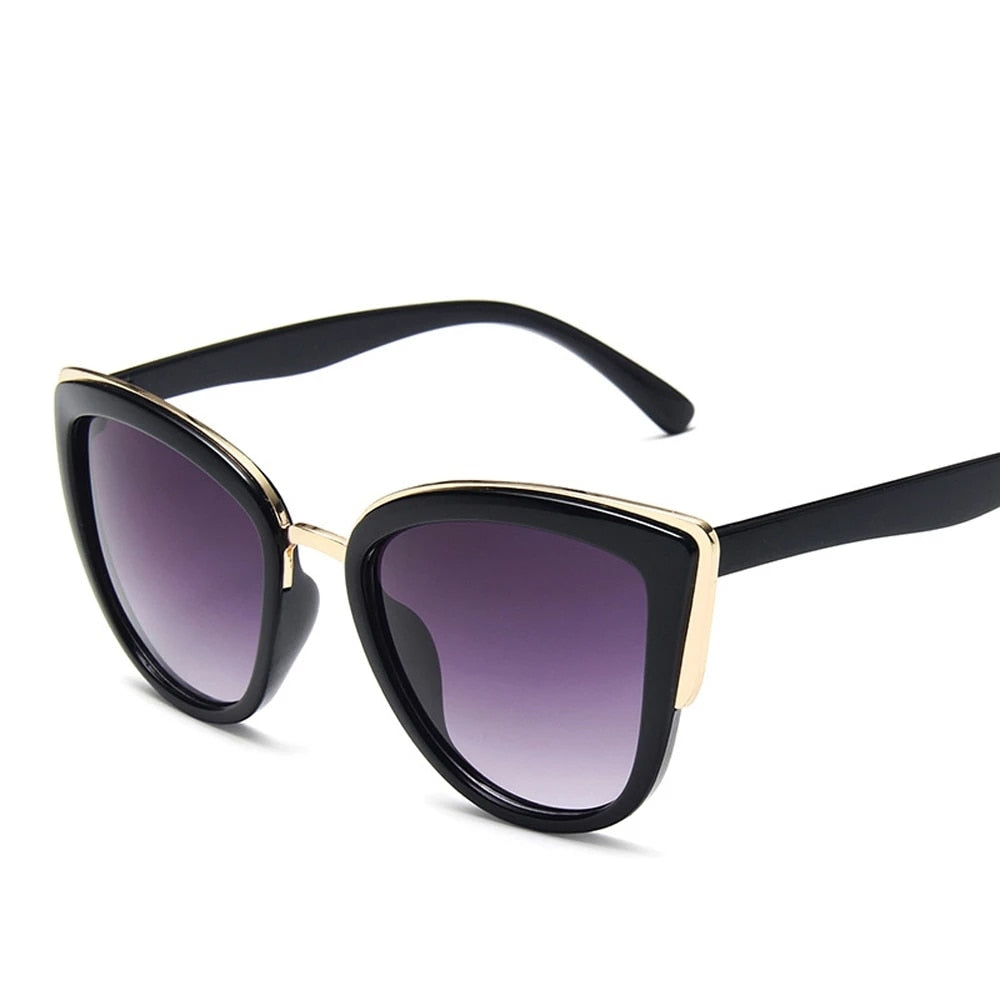 Cateye Sunglasses Women Vintage Gradient Glasses Retro UV400