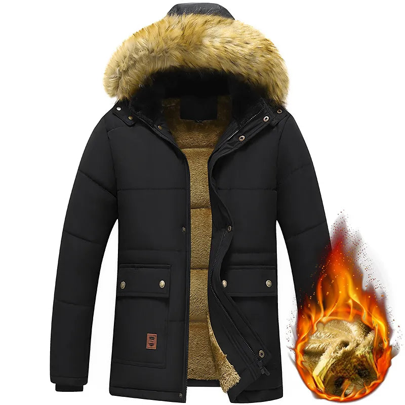 Winter Parka Fleece Lined Thick Warm