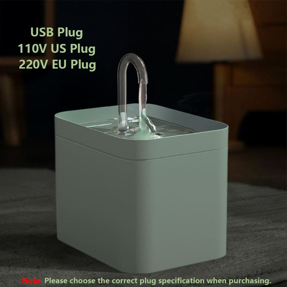 Cat Water Fountain Auto Filter USB Electric Mute Cat Drinker Bowl 1.5L Recirculate