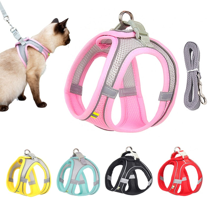 Escape Proof Cat Harness and Leash Set Adjustable