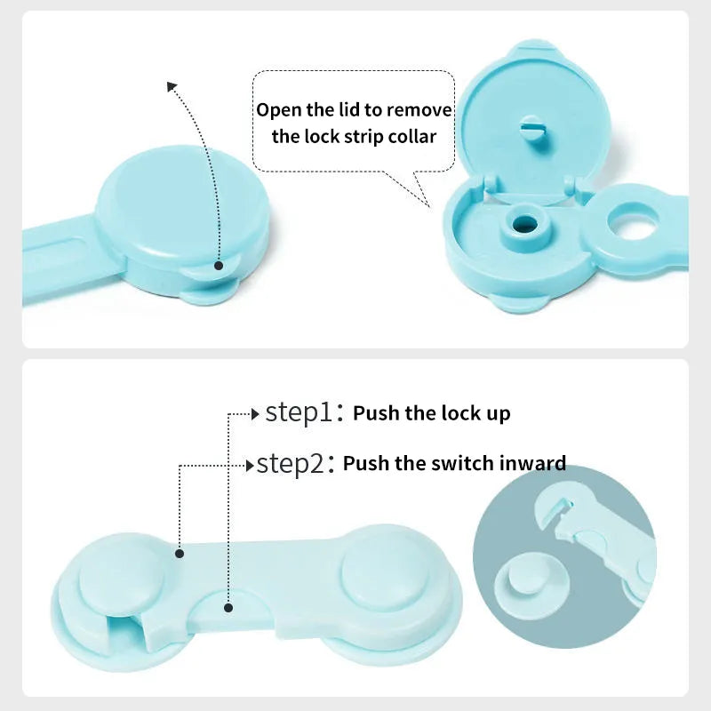 3/5Pcs Baby Cabinet Locks Strap Drawer Lock Child Anti-opening Refrigerator Lock Home