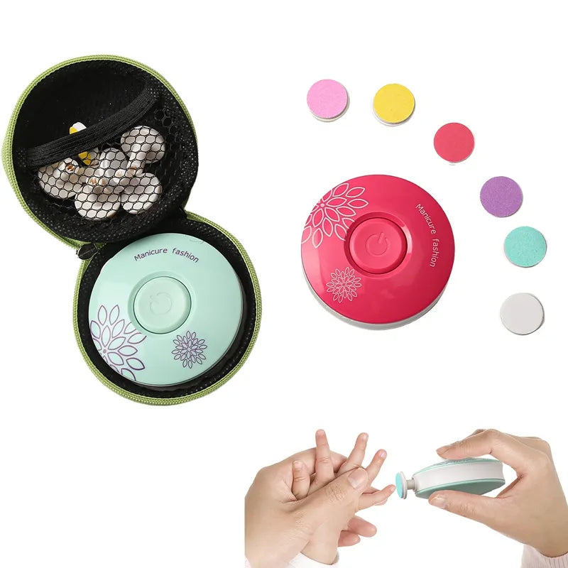 Baby Electric Nail Trimmer Kid Nail Polisher Tool Nail Clippers Baby Care Kit Manicure Set