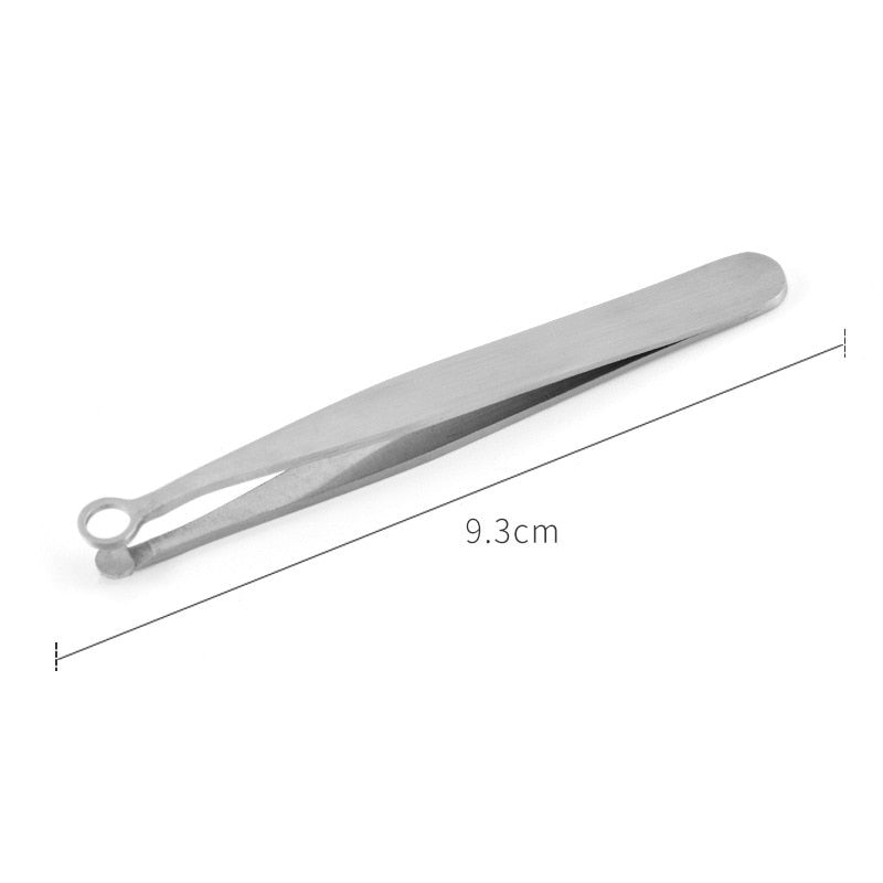 Universal Nose Hair Trimming Tweezers Stainless Steel Eyebrow Nose Hair