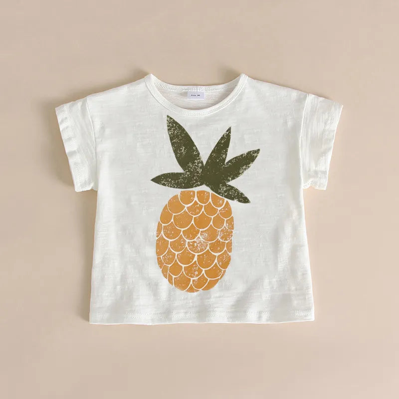 Fashion Kids T-shirts Slub Cotton