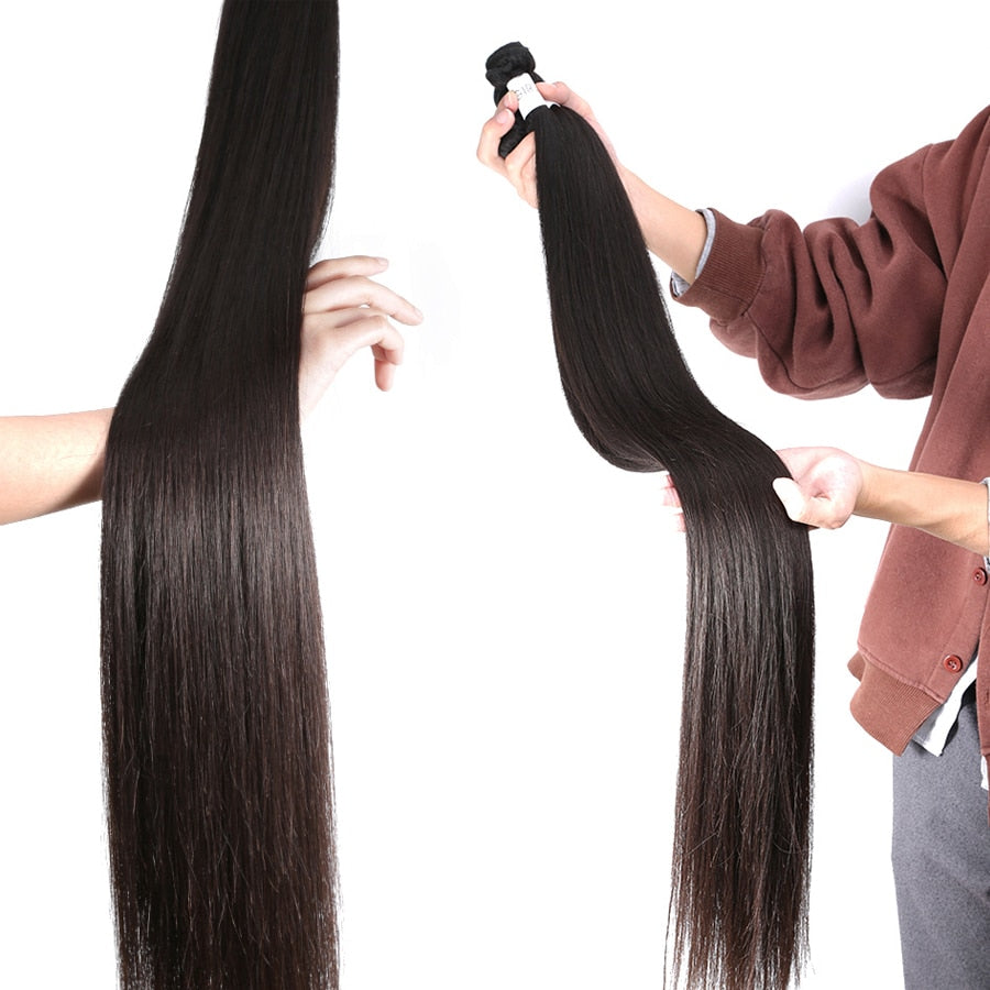 Bone Straight Human Hair Bundles Brazilian Hair Hair Extensions