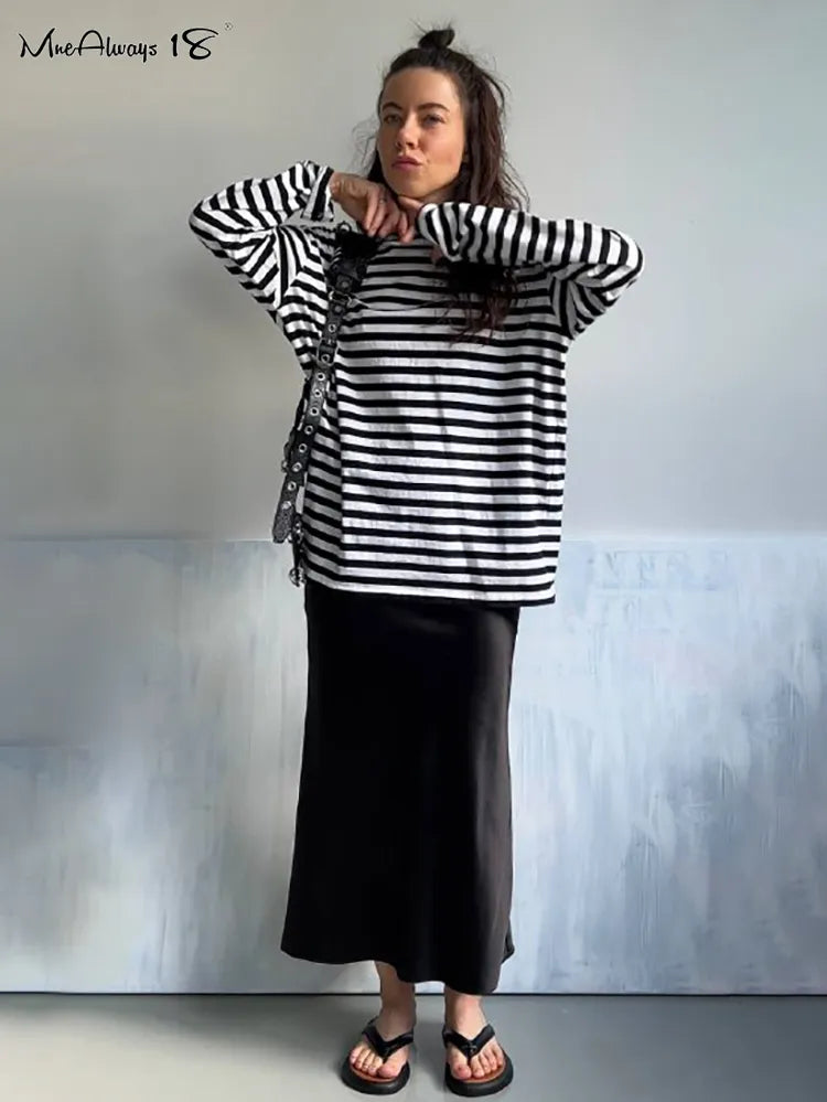 Solid Purple Satin Silk Skirt