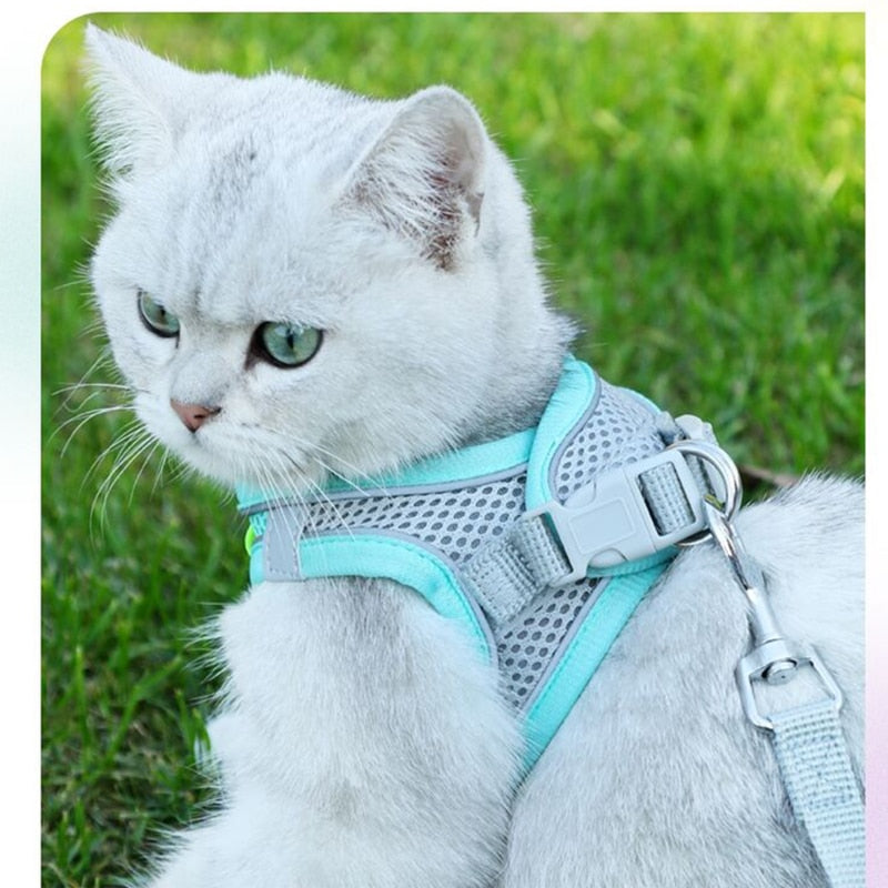 Escape Proof Cat Harness and Leash Set Adjustable