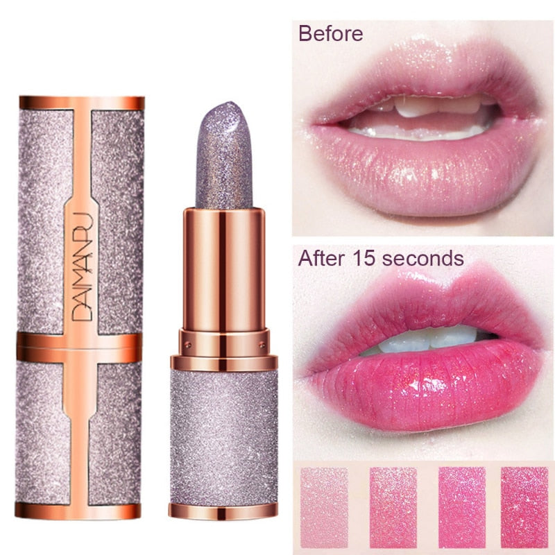 Glitter Lipstick Waterproof Long Lasting Moisturizing