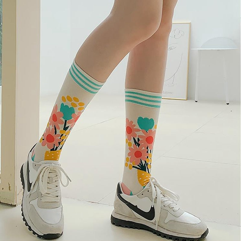 Fashion Colorful Autumn Winter Stocking  Women's Socks