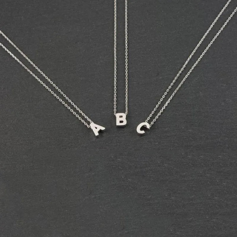 Necklace Pendant Metal Letters