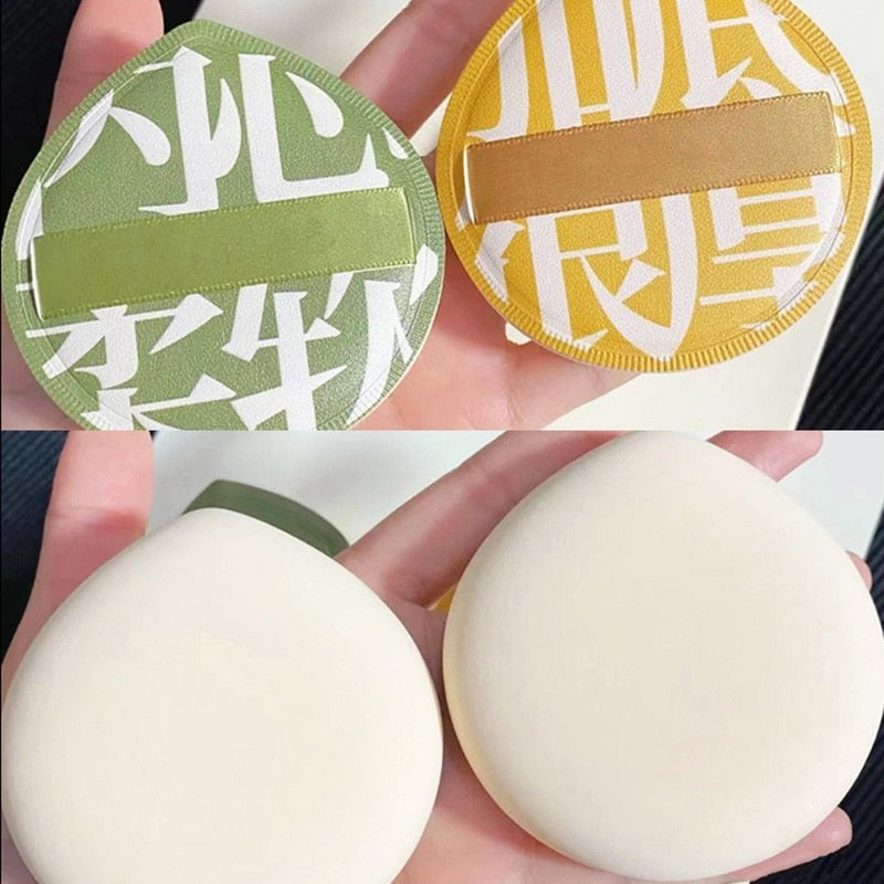Air Cushion Cosmetic Puff Set With Storage Box Makeup