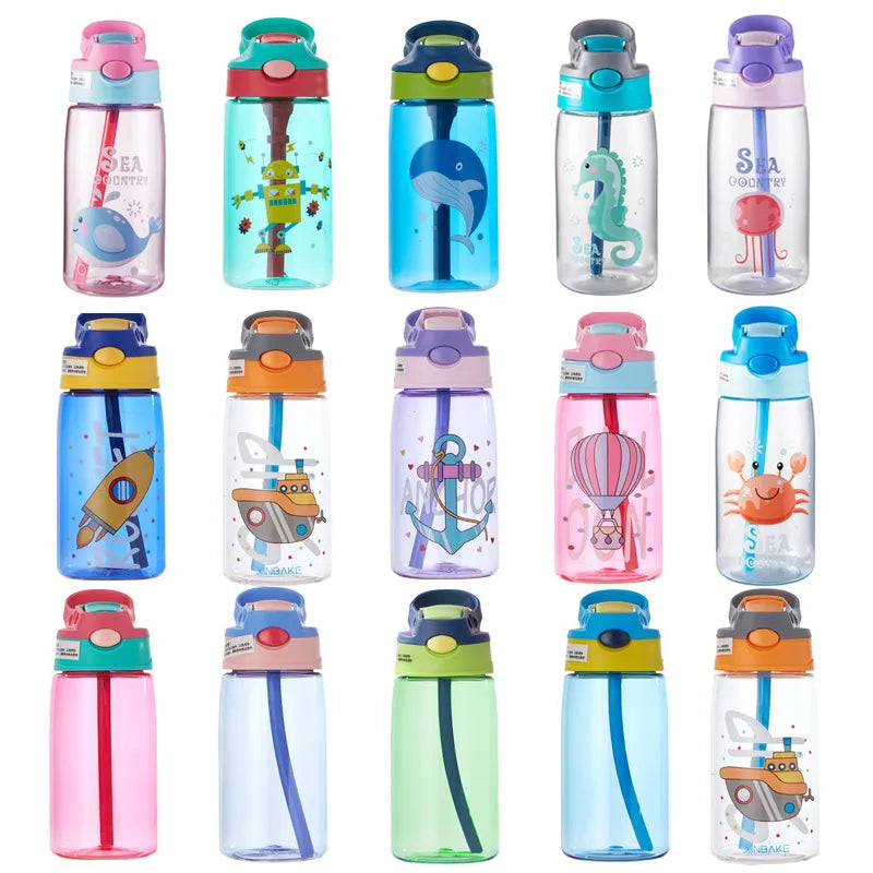 480ML Kids Water Sippy Cup Creative Cartoon Baby